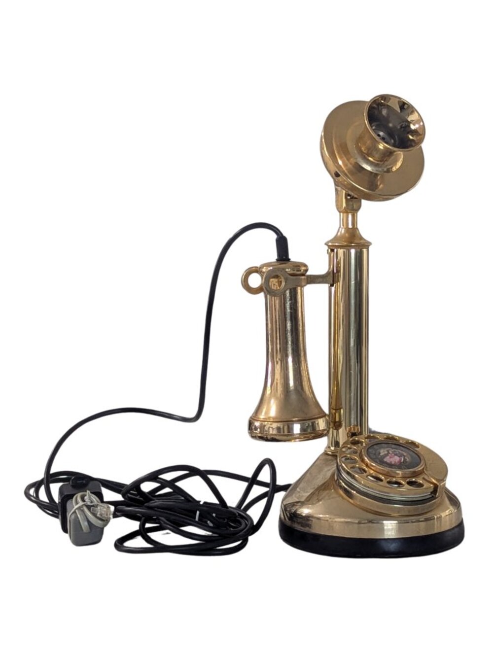 Vintage Brass Candlestick Telephone Victorian Style Decorative Reproduction - Picture 3 of 6